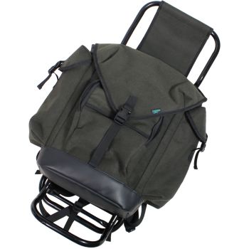 Loden Jagdrucksack mit Stuhl